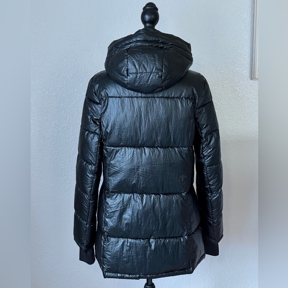 Michael Kors Shiny Black Puffer Coat - Picture 8 of 14